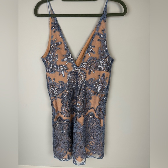 Free People Night Shimmers Mini Dress size 0 - Picture 3 of 9